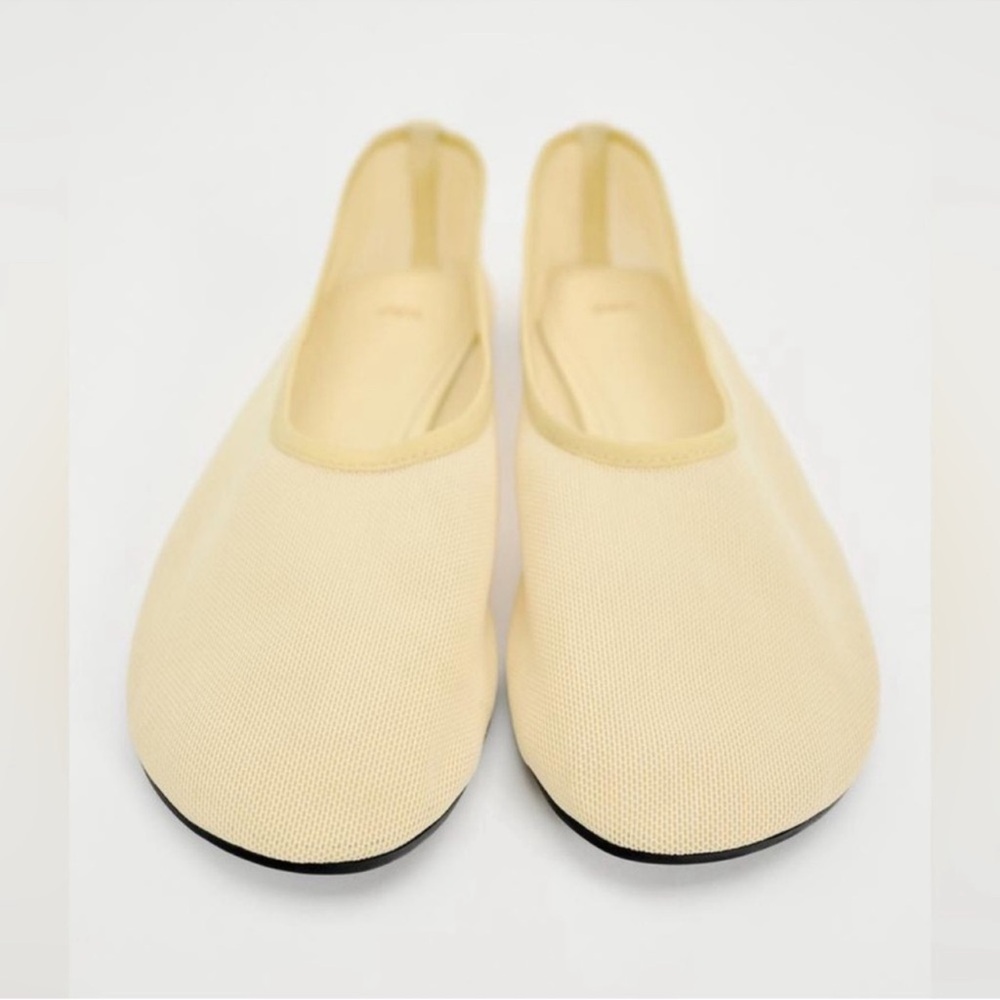 Zara Cream Slip-On Flats